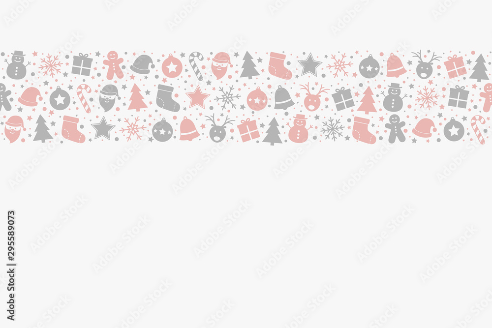 Christmas decoration. Xmas icons on background with copyspace. Vector Christmas decoration. Xmas icons on background with copyspace. Vector