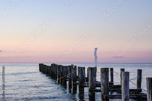 Sonnenuntergang am Steg in Zingst