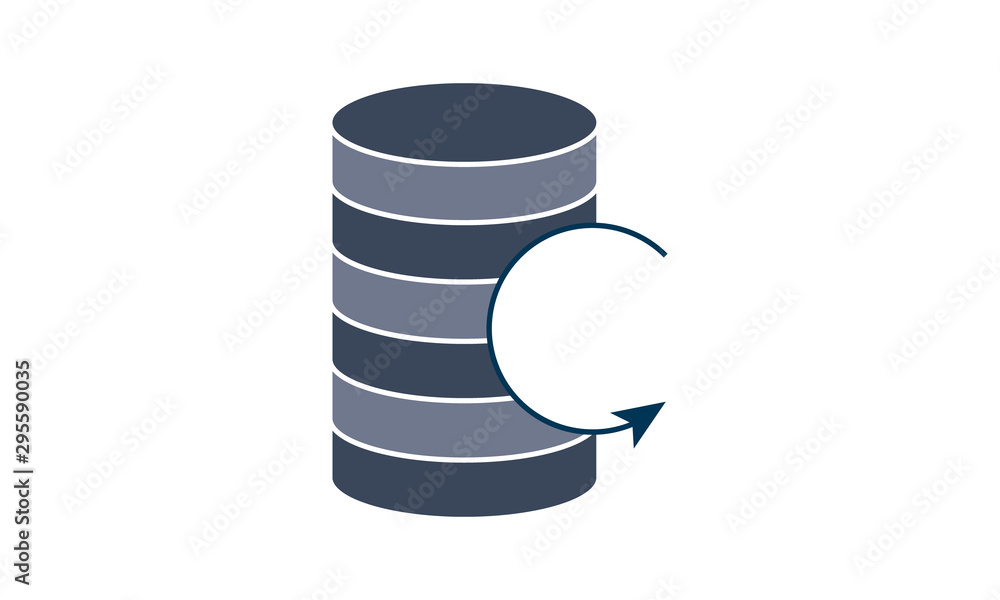 Reload database icon for refreshing stored data Reload database icon for refreshing stored data