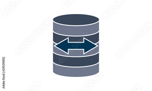 Data exchange icon for syncing and data transfer