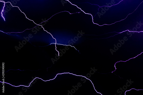 Obraz na płótnie lightning in the night sky w salonie