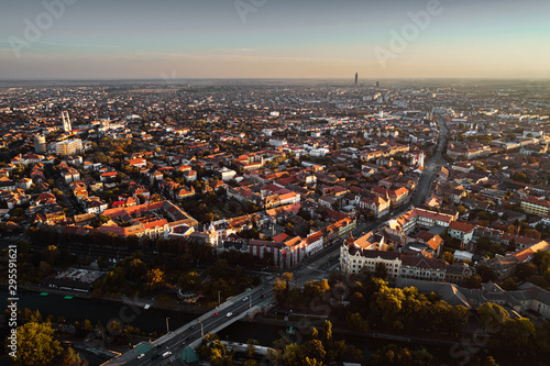 Aerial view from Timisoara european city in Romania