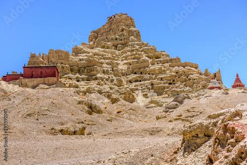 The temple complex in the kingdom of Guge. Ngari County. photo