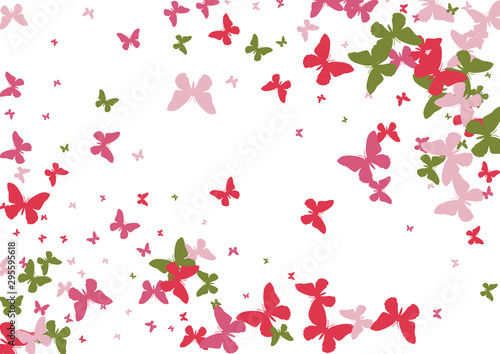 Wallpaper Mural Festive butterfly confetti background. Frame vector pattern texture for holiday, postcard, poster, carnival, banner, birthday and children's parties. Butterfly cover mock-up. Wedding butterfly layout Torontodigital.ca