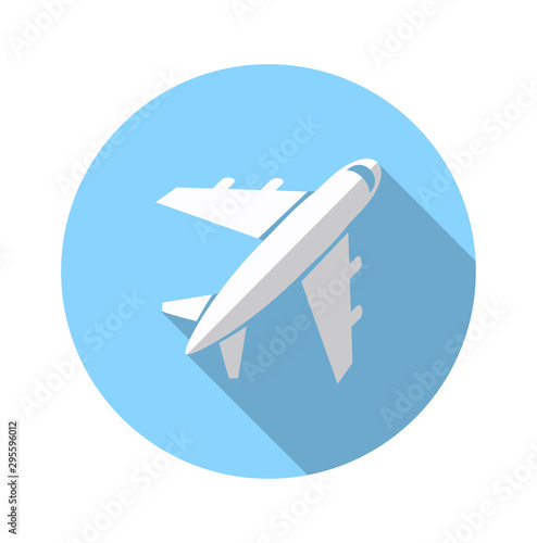 Vector airplane Icon isolated on white backgroud