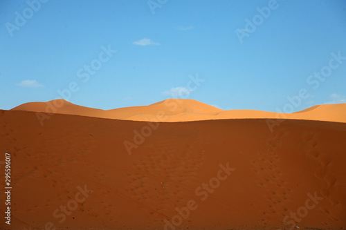 The seas of dunes of Erg Chebbi near Merzouga in southeastern Morocco.