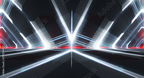 Abstract light tunnel, port...