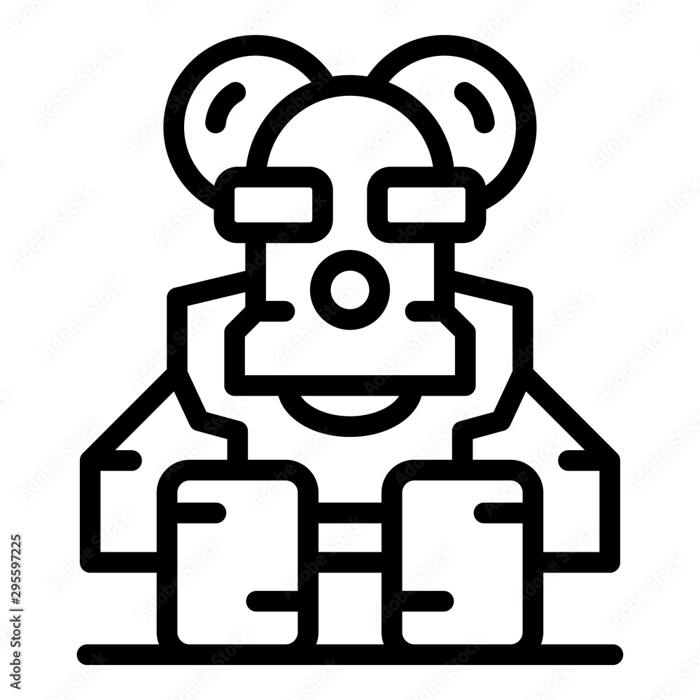 Animal robot icon. Outline animal robot vector icon for web design isolated on white background Animal robot icon. Outline animal robot vector icon for web design isolated on white background