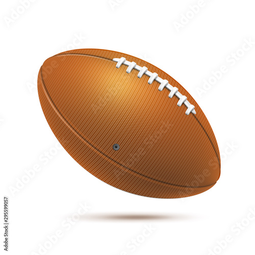 Vector realistic rugby ball for betting design.