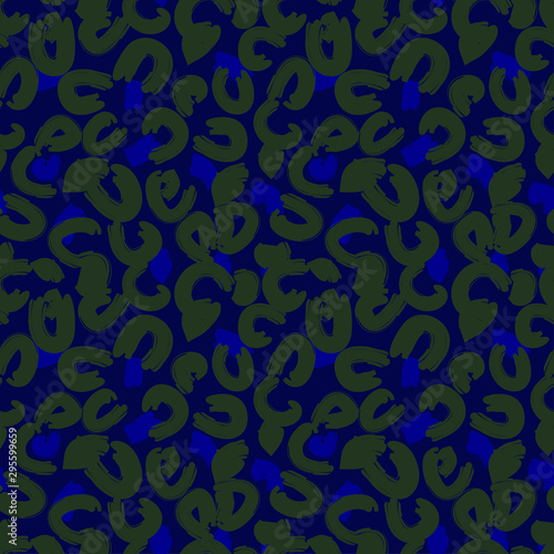 Colourful Classic Modern Animal/Leopard Brush Strokes Seamless Print Background in Vector - Suitable for both online/physical medium such as website resources, graphics, print designs, fashion textile