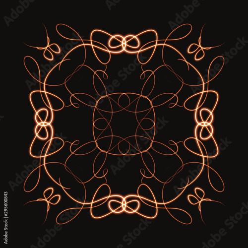 orental mandala isolated illustration design geometry photo