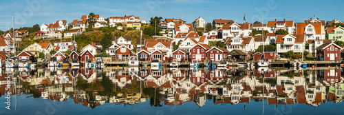 Fiskebäkskil Schweden Hafen Panorama Spiegelung 2