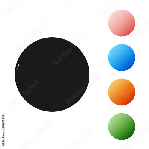 Black Casino roulette wheel icon isolated on white background. Set icons colorful. Vector Illustration