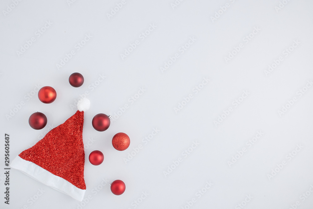 Christmas decorations background on the white Christmas decorations background on the white