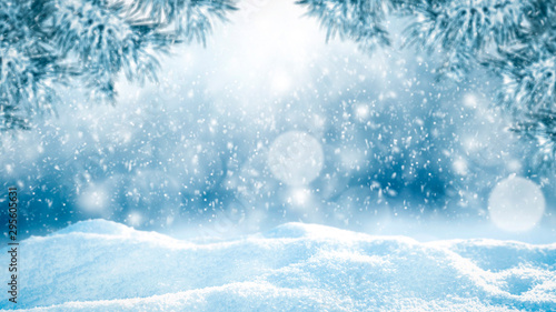 Snow background of free space for your decoration and winter time  © magdal3na