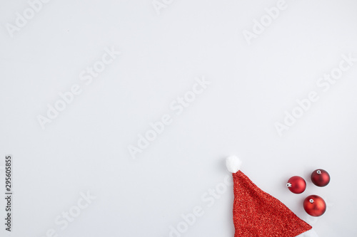 Christmas decorations background on the white © 1981 Rustic Studio