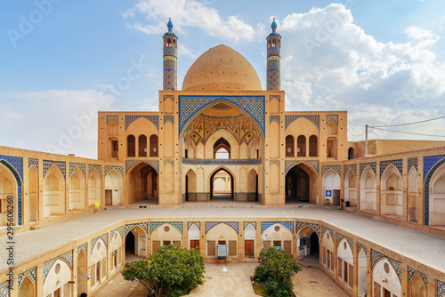 Wonderful view of Agha Bozorg Mosque in Kashan, Iran