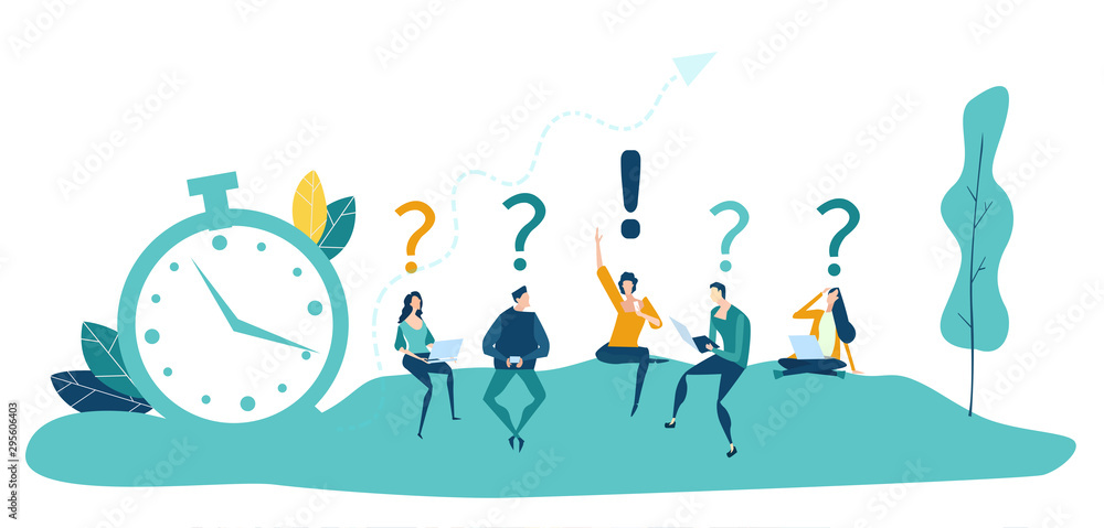 Team of young people working together to solve the problem. Search and questions. Finding solution and making decision. Team of young people working together to solve the problem. Search and questions. Finding solution and making decision.