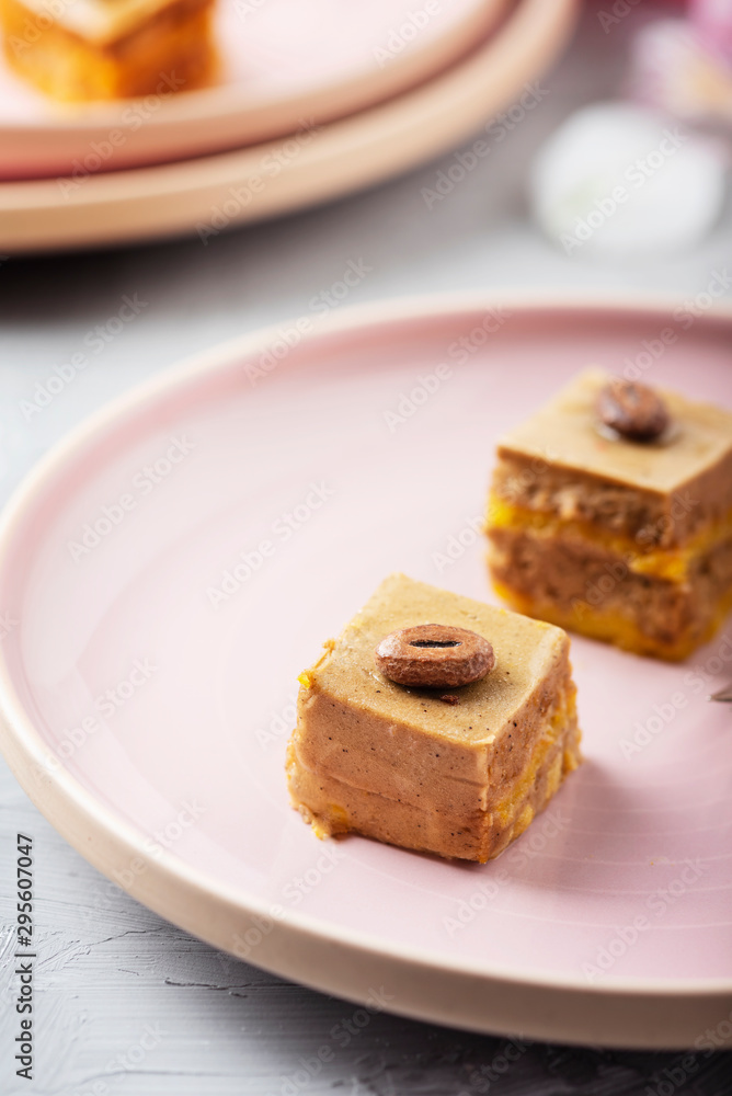 small cakes with coffe mousse small cakes with coffe mousse