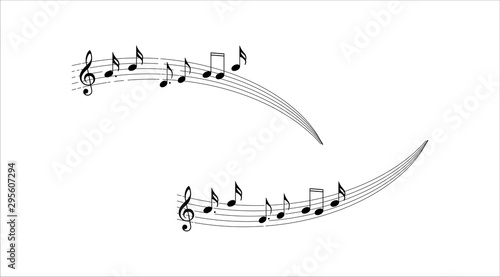 Decorative  elements with musical notes