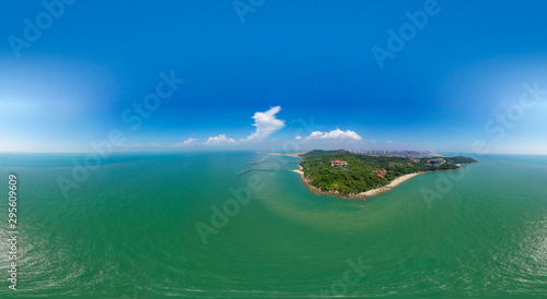 Waterfront view of Guantouling National Forest Park, Guangbei Hai City