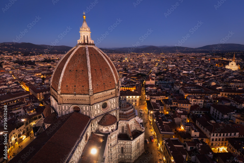 Florence Italy. Basilica of Saint Mary of the Flower in Florence, tuscany