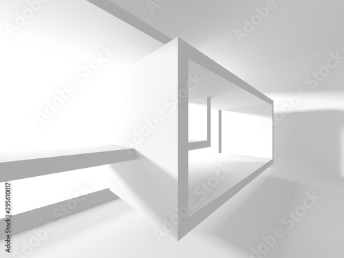 Fototapeta Naklejka Na Ścianę i Meble -  Futuristic White Architecture Design Background
