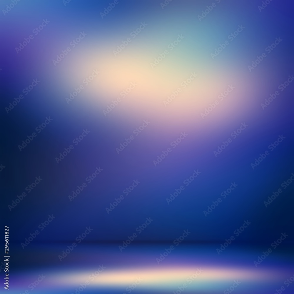 3d background magical blue violet abstraction. Shiny flare reflection. Secret room intrior.