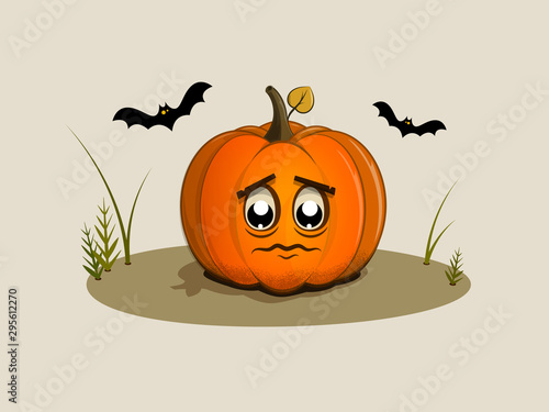 Sad halloween pumpkin 2019