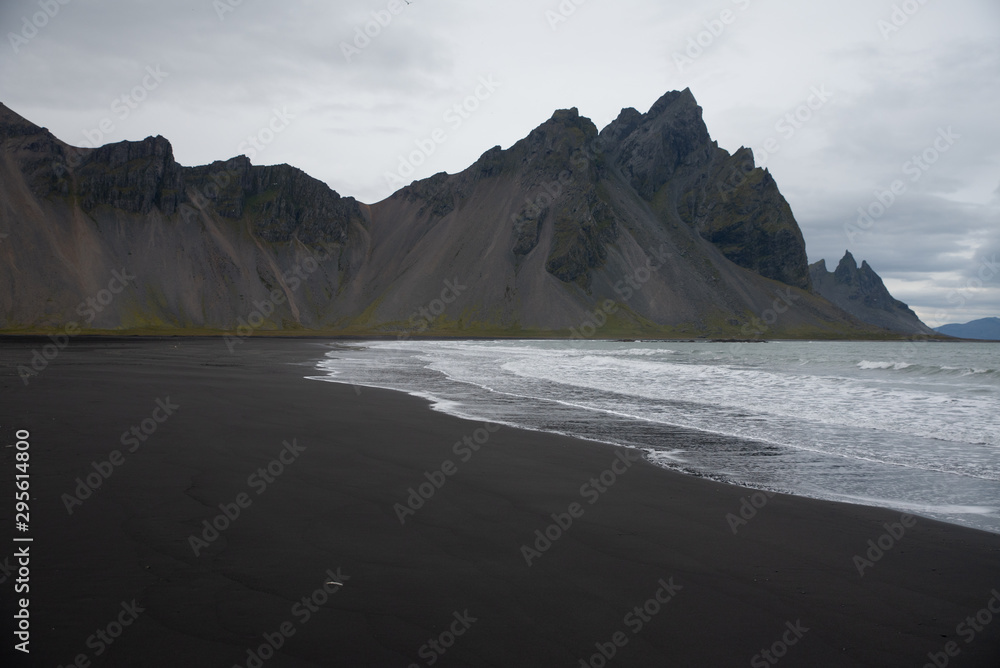 Vestrahorn Stockknes mountain from the west side Iceland. Vestrahorn Stockknes mountain from the west side Iceland.