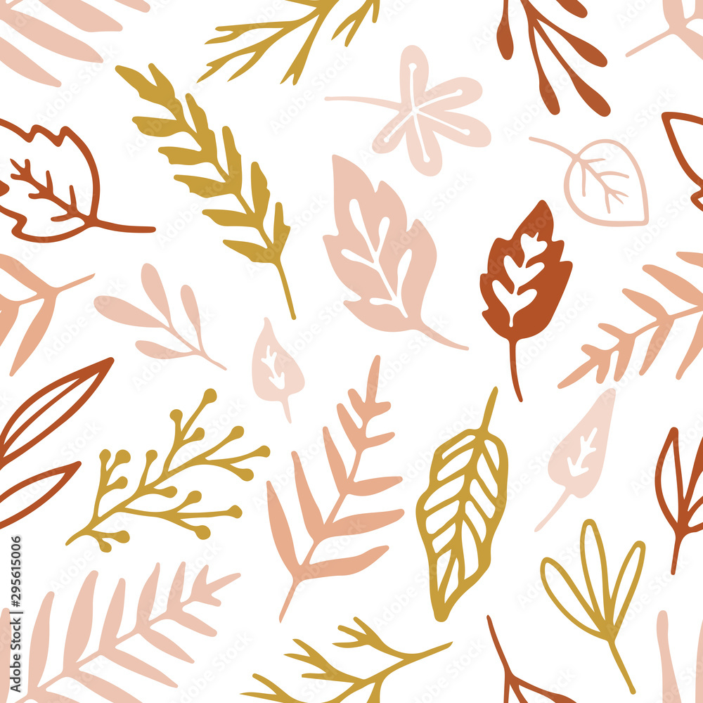 Vector seamless pattern with flowers and plants. Vector seamless pattern with flowers and plants.