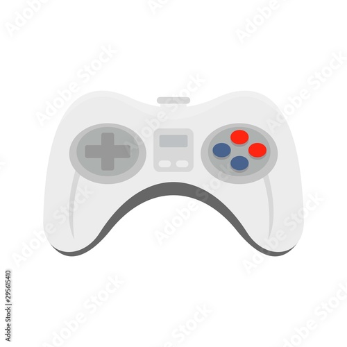 Videogame controller icon. Flat illustration of videogame controller vector icon for web design