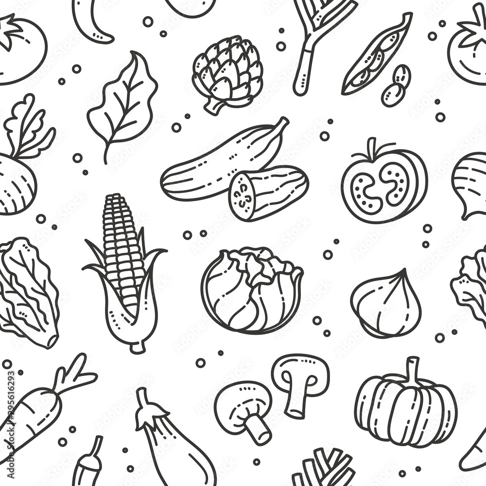 Seamless Vegetable Pattern Seamless Vegetable Pattern
