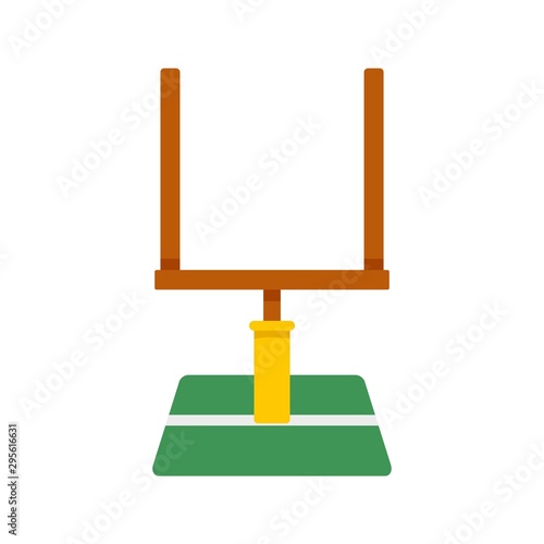 American football gate icon. Flat illustration of american football gate vector icon for web design