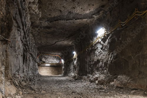 exploitation hollow in copper mine.