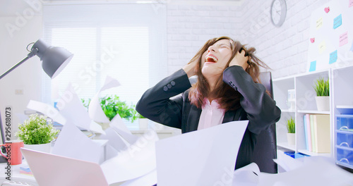 stress and overwork business woman