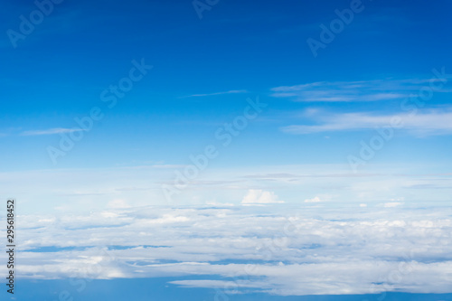 blue sky with clouds,view from the plane © SITAPORN