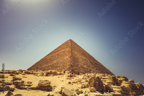 The great Pyramids of Gizeh Egypt shot in the summer of 2019