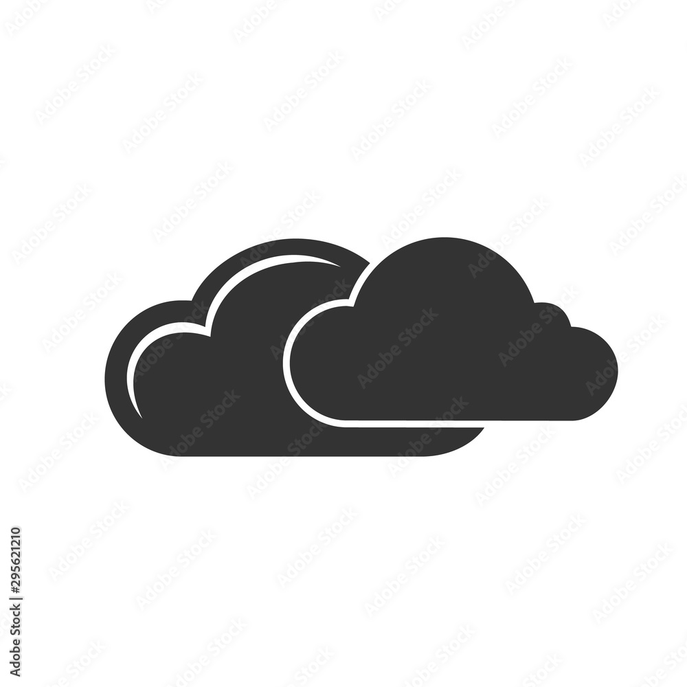 Clouds Silhouette Vector Art isolated on white background Clouds Silhouette Vector Art isolated on white background