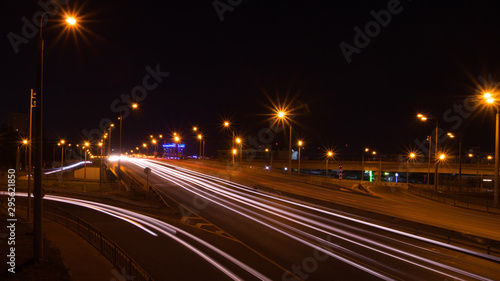 traffic in the city at night 3