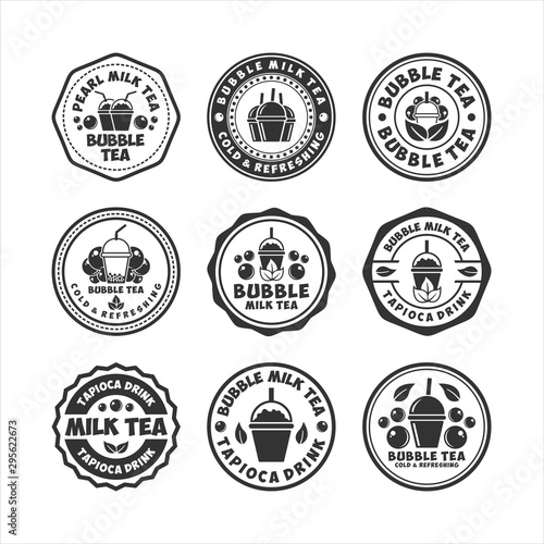 Bubble Tea Badge Stamps Collections