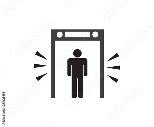 security check point sign, vector illustration.