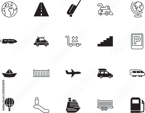 transport vector icon set such as: flatbed, tech, direction, construction, loading, care, gas, walkway, warehouse, blue, pump, avenue, do, machine, paper, equipment, airship, rural, tour, toy
