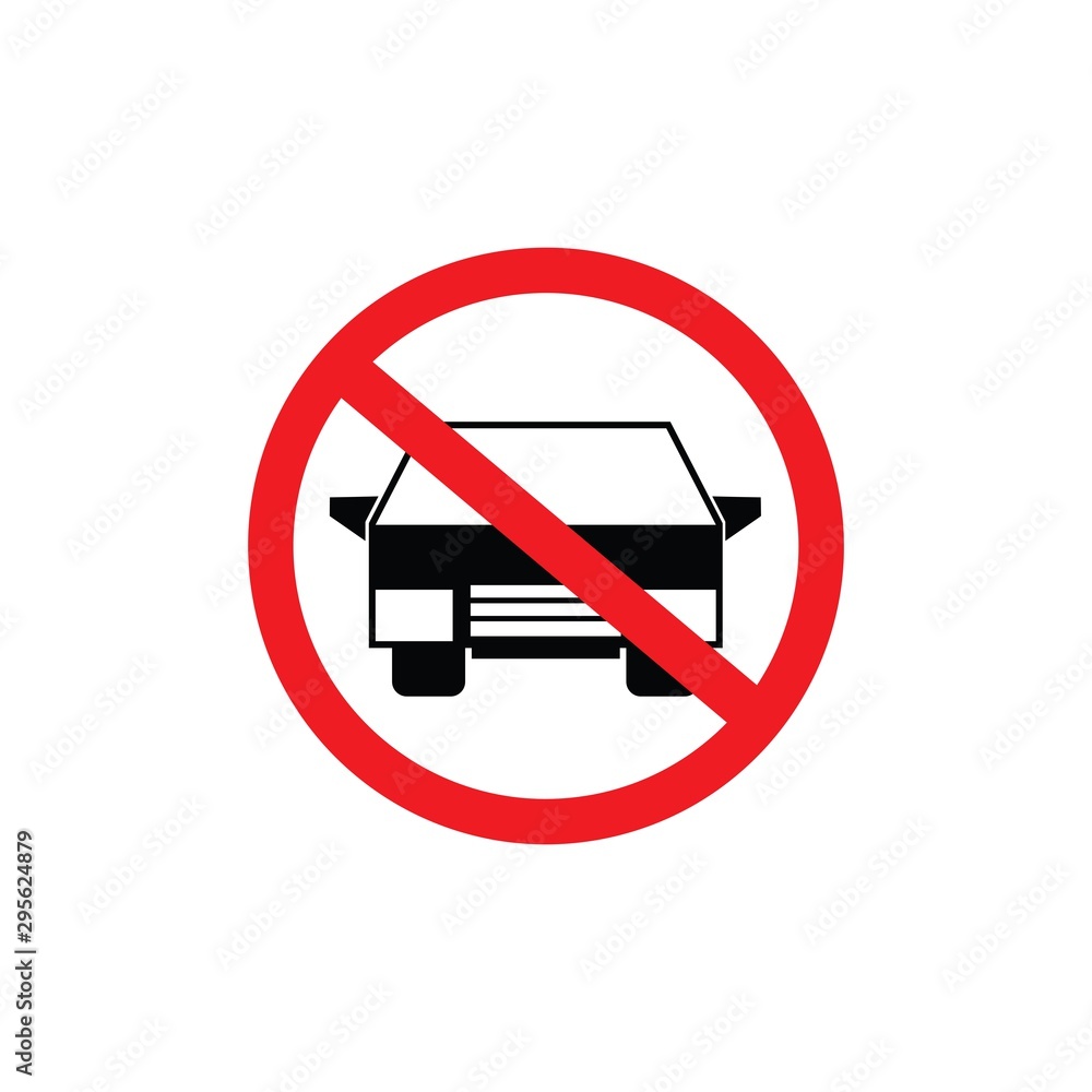 no car icon transport sign vector. Prohibition sign for no car and no parking . Vector illustration no car icon transport sign vector. Prohibition sign for no car and no parking . Vector illustration