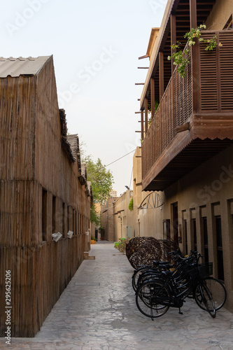 view on old dubai creek houses, emirates