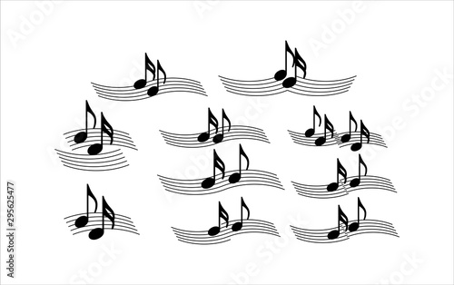 Decorative break elements with musical notes