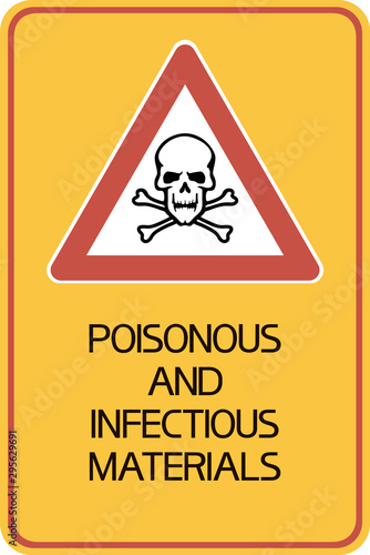 Poisonous and infectious materials. External environmental factors hazardous to health, poster.