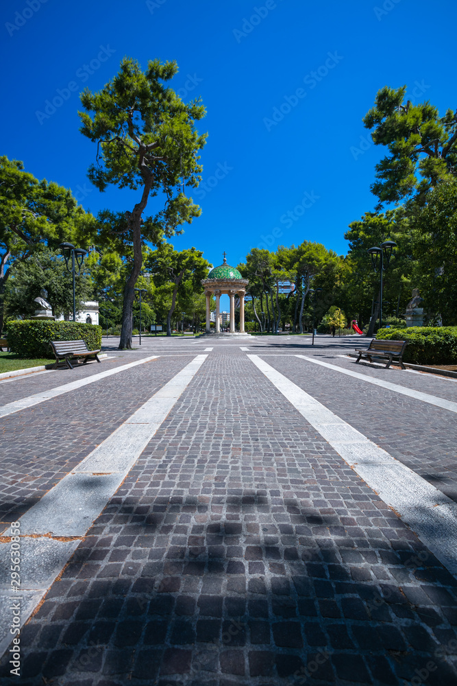 The public gardens of Giuseppe Garibaldi in Lecce, Italy The public gardens of Giuseppe Garibaldi in Lecce, Italy
