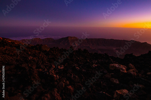 Puesta de sol en el Volcán Teide de Tenerife