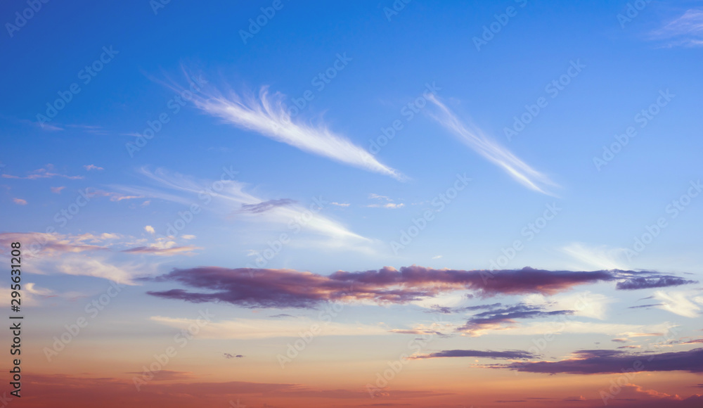 Clear sky and clouds